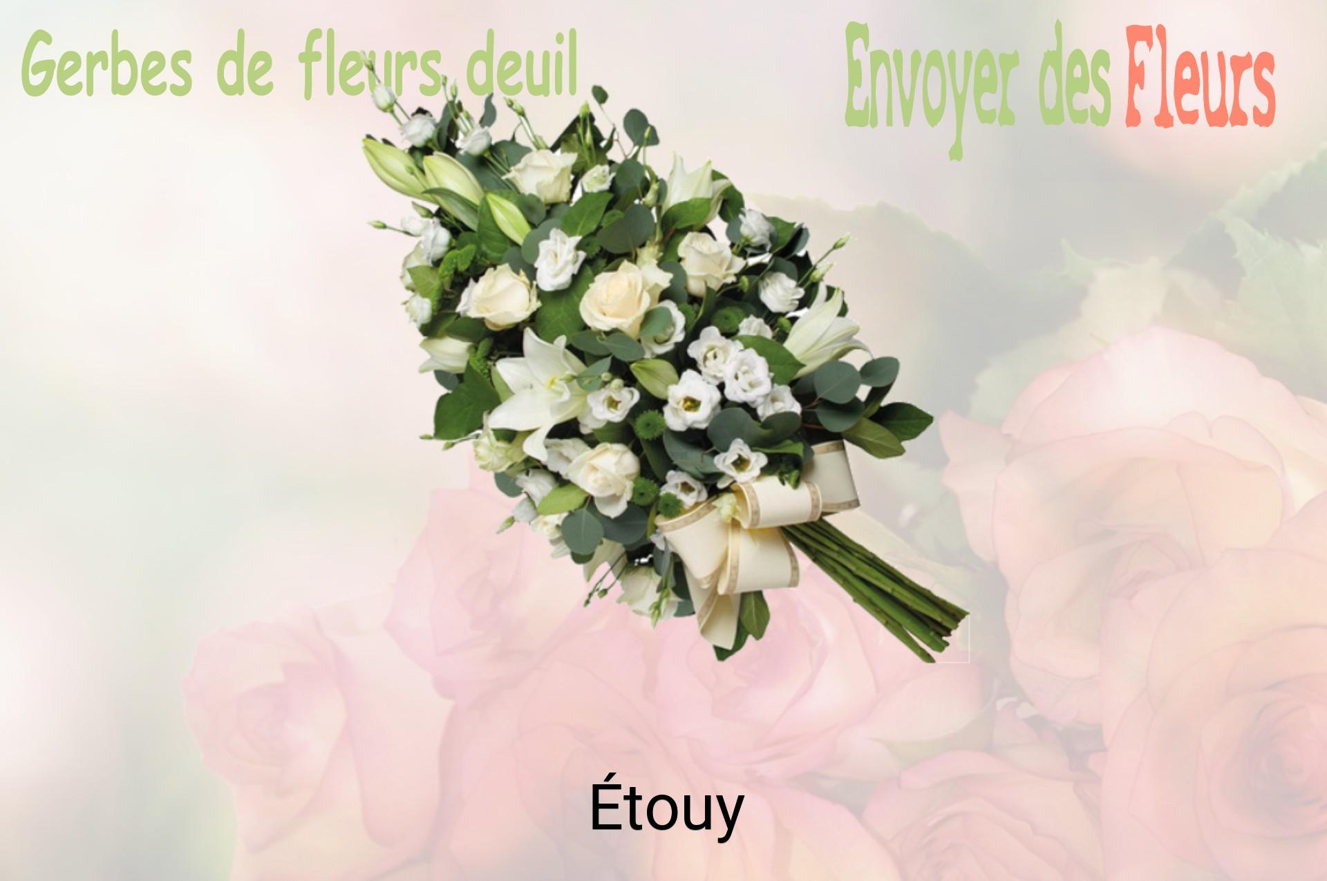 Gerbe de fleurs de deuil livrée à Étouy